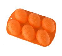 Molde grande de silicona para huevos de Pascua de 6 cavidades, molde de chocolate de grado alimenticio, sin BPA, molde de silicona reutilizable antiadherente para bomba de chocolate caliente, pastel