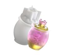 Molde grande de silicona para tarros de almacenamiento de flores, moldes de resina epoxi para contenedores de joyas y decoración del hogar