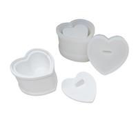 Molde grande de silicona para tarros de almacenamiento, soporte para velas, moldes de resina epoxi para contenedores de joyas y decoración del hogar