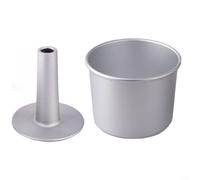 Molde hueco de aleación de aluminio para pasteles de gasa con fondo extraíble y capacidad de transferencia de calor rápida y uniforme (6 pulgadas)