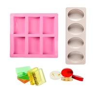 Molde Jabon, Moldes Jabones Artesanales, Moldes de Silicona para Jabones, Moldes Hacer Jabón, Suministros para Hacer Jabón Molde para Hornear Muffins de Cupcake Antiadherente Suave para Manualidade