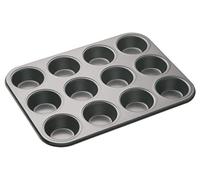 Molde MasterClass, bandeja para magdalenas de 12 agujeros con revestimiento antiadherente, sin PFOA, PTFE ni BPA, bandeja de 35 x 27 cm con 7 agujeros de 2,5 cm, 20 años de garantía, 1 unidad