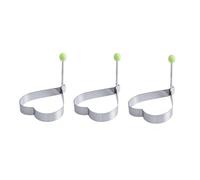Molde moldeador de huevos fritos de acero inoxidable, 3 uds., utensilios de cocina for hornear(3PCS Heart)