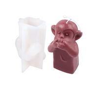 Molde Monkey Version Don'for T Talk Or See Resin para hacer arte, manualidades, oficina, hogar, D, práctico molde de silicona versión mono resina