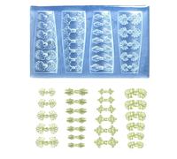 Molde multifuncional de silicona transparente para tallar uñas para crear un hermoso diseño de resina floral y arte de uñas individualizado