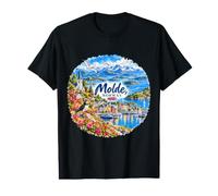 Molde Noruega, Puerto marítimo de cruceros, fiordo, Varden, Jazz, Camiseta gráfica económica