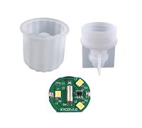 Molde ovalado de resina epoxi de cristal para decoración de bombilla de silicona con mecha, herramienta de joyería, bombilla de silicona