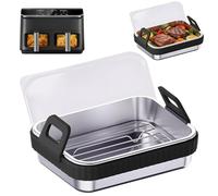 Molde para Airfryer Lergas para Ninja/COSORI/Philips, molde de horno Airfryer, accesorio para freidora de aire caliente, acero inoxidable 304, libre de BPA, moldes para freidora de aire caliente con