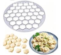 Molde para albóndigas de 37 agujeros, prensa de aleación de aluminio para pelmeni ruso, máquina multiusos para empanadillas (plateado, 24,6 cm, 230 g)