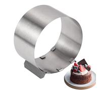 Molde para anillos de pastel - Molde-para postres de acero inoxidable, herramienta para hornear reutilizable | Juego de anillos para mousse de pastelería de gasa, molde culinario profesional para horn