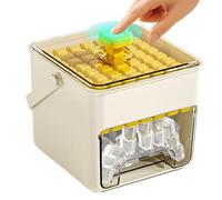 Molde Para Bandeja De Hielo - De Moldes Para Hiel De Doble Capa | De Congelador Tipo Prensa, Contenedor Reutilizable Para Máquina De Hielo, Bandeja De Cubo Segura Para Congelador, Para Pisc