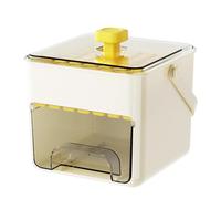 Molde Para Bandeja De Hielo - Liberación Tipo Prensa De Doble Capa | Para Hacer Cubitos De Hielo Con Tapa | 15x15x13cm, Contenedor De Almacenamiento De Gran Capacidad | Componente Duradero De PP