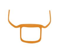 Molde para barba de metal ABS, 14 x 6 cm, 60 g, color negro/naranja - Modelo bigote profesional para corte preciso, contorno de patillas y encaje