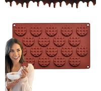 Molde Para Barra De Caramelo - Bandeja De Silicona De 25,4x16x0,9 Cm, Bandeja Para Hornear Con Forma De Gofre Reutilizable Antiadherente, Pastelero Profesional Flexible De 18 Rejillas De Aliment