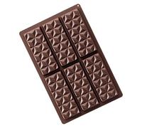 Molde para barra de chocolate, forma de barra de chocolate, molde para caramelos desmontado con 6 huecos, antiadherente, forma de barrita de proteínas caseras y energéticas para barras de chocolate, 6