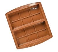 Molde para barras de chocolate, moldes de silicona para chocolate, forma rectangular de silicona antiadherente, molde grueso para caramelos, herramienta frágil para hornear jabón y pasteles