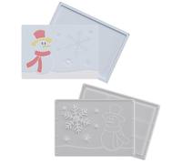 Molde para billetes, 2 moldes para crear | Copo Calcetín de muñeco de nieve Molde de plata para resina para yeso de resina y arcilla, fiesta de cumpleaños