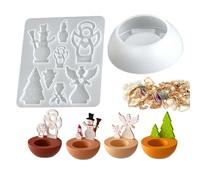 Molde para candelabros - 6.3 x 5.31 x 0.26 pulgadas, molde de silicona para fundición de resina, fabricante de formas de hormigón para fundición de resina, manualidades, decoración del hogar