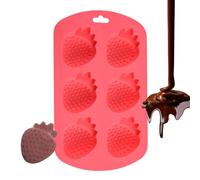 Molde para caramelos, moldes de chocolate de silicona | Molde de dulces con forma de fruta de 6 cavidades, antiadherente, reutilizable, suministros para hacer chocalates, para familiares, amigos