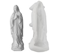 Molde para cera para velas - Jabón de silicona decoración religiosa figura Virgen | Forma reutilizable estatua de María para resina yeso jabón pastel decoración Navidad cumpleaños