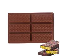 Molde Para Chocolate - Molde Reutilizable De Tableta De Chocolate De Silicona - Herramienta De Repostería Con 6 Cavidades Y Desmoldado Fácil Para Brownies Fondant Truffles Y Postres De Caramelo Apto