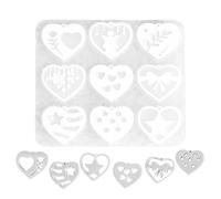 Molde para colgante de corazón - Molde creativo de corazón | Molde de silicona para decoración de escritorio, moldes de resina antiadherente, joyería y llaveros, decoración, resina, reutilizable y