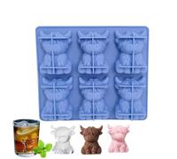 Molde para Cubitera - Portátil Reutilizable 6 Cavidades,Moldes de hielo de silicona de mini - para Bebidas, Whisky, Cócteles, Refrescos, Zumos, Vida Diaria, Piscina, Picnic, Camping