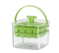 Molde para cubitos de hielo, bandeja de almacenamiento de refrigeración, sistema de prensa de cubos, kit de formación de hielo reutilizable, para recoger, celebración, bar, cocina, hogar, congelador