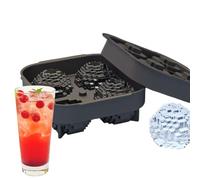 Molde para cubitos de hielo con forma de bola de golf, silicona suave para congelador, gran forma de bola de hielo, para cócteles tequila de frutas jalea chocolate vainilla salsa pudín