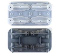 Molde para cubitos de hielo de dinosaurio de silicona 3D, 2 unidades grandes para hacer cubitos de hielo con tapa, juego de moldes flexibles para cócteles, fiestas de verano, bebidas de verano, apto