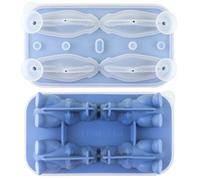 Molde para cubitos de hielo de dinosaurio de silicona 3D, 2 unidades grandes para hacer cubitos de hielo con tapa, juego de moldes flexibles para cócteles, fiestas de verano, bebidas de verano, apto