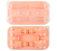 Molde para cubitos de hielo de dinosaurio de silicona 3D, 2 unidades grandes para hacer cubitos de hielo con tapa, juego de moldes flexibles para cócteles, fiestas de verano, bebidas de verano, apto