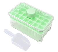 Molde para cubitos de hielo de fácil liberación Bandeja para cubitos de hielo pop de ABS y PET para whisky, cócteles, bebidas refrescantes, café, regalo único, diseño innovador (Verde 2 Capas)