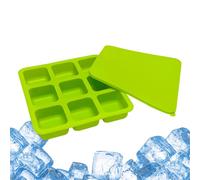 Molde Para Cubitos De Hielo De Whisky,Con Tapa 9 Cavidades Silicona Reutilizable Utensilios De Cocina,Molde Para Cubitos De Hielo Cuadrados | Para Cócteles Whisky Café Bar Bebidas Comida Cocina Fiesta