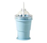 Molde para cubitos de hielo en taza - Plegable 2 en 1,molde de hielo taza de café,para viajeros en casa, oficina, vacaciones, playa, picnic, carreteras, borde piscina, apartamento Camping-Car Bar