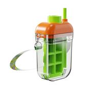 Molde para cubitos de hielo para botella | Botella con forma de bloque de hielo con tapa y bandeja de almacenamiento - Taza de viaje reutilizable 2 en 1 con paja, molde de liberación fácil para el