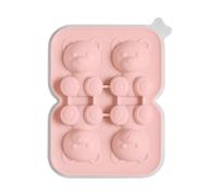 Molde para cubitos de hielo, recipiente de silicona alimentaria con forma de oso, bandeja para cubitos de hielo con forma de , de cocina, frigorífico, comedor, interior, familia, bebidas, agua