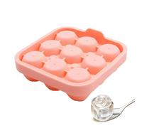 Molde para cubitos de hielo rosa | Bandeja reutilizable rosa de calidad alimentaria | moldes de hielo para cócteles congelados, whisky, café, té, , camping, chocolate,