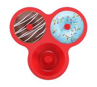 Molde para donas, latas antiadherentes de 3 cavidades, apto para lavavajillas, para bagels, pasteles, galletas, aperitivos, desayuno, cocina, fiesta de cumpleaños, vacaciones, principiantes