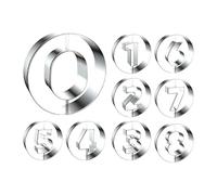 Molde para donuts - 9 piezas de moldes de donut - 9 cm - Molde antiadherente con números 0-8 | Para panqueques magdalenas de chocolate