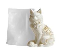 Molde Para Figuras De Gatos - Moldes En Forma De Maine Coon | Moldes De Silicona Con Forma De Tótem De Gato, Molde De Silicona En De Maine Coon, Diseño 3D Ct, Adecuado Para Velas, Jabones, Choco