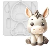 Molde para fondant, diseño de burro, animales de granja, 2.9 pulgadas de alto