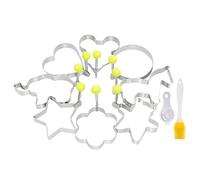 Molde para freír huevos - 8 moldes de formas para herramientas de cocina con cepillo | Círculos de cocina para huevos de cocina | para desayuno Hamburguesa Sandwich Crepe