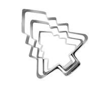 Molde para galletas de acero inoxidable para hornear navideñas, cortadores de galletas de acero inoxidable, cortadores de galletas para árbol de Navidad hechos a mano con pan