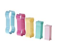 Molde para galletas de perro con forma de hueso | 5 moldes de acero inoxidable colorido para cortar galletas | Maker Crafts Tool For Children, Baking Supplies For Homemade Snacks Easy At Home