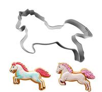 Molde para galletas equinas, metal, a prueba de herrumbre, estampado decorativo, reutilizable, filo afilado, estampado de, regalo para exteriores, interiores, corte de precisión, hecho a mano, du