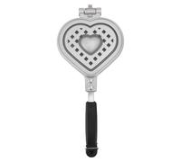 Molde para gofres con forma de corazón, antiadherente, para hacer gofres, bandeja para hornear pasteles de doble cara, pequeños electrodomésticos de cocina de aleación de aluminio