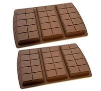 Molde para hacer barras de chocolate: molde para barras de chocolate, forma grande y gruesa para barritas rellenas de brownies con 10 botones, fácil de desatar dulces |