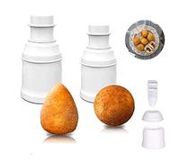 Molde para hacer bolas de arroz, 2 piezas, para hacer albóndigas hechas en casa, molde Bento hecho a mano, multiusos (punta + redondo)