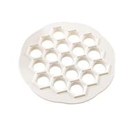 Molde para hacer bolas de masa de 19 agujeros, prensa de masa de plástico, herramienta de pastelería para raviolis Pelmeni para cocina (blanco)